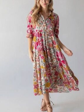 NATURAL LIFE Rebecca Midi Floral Dress